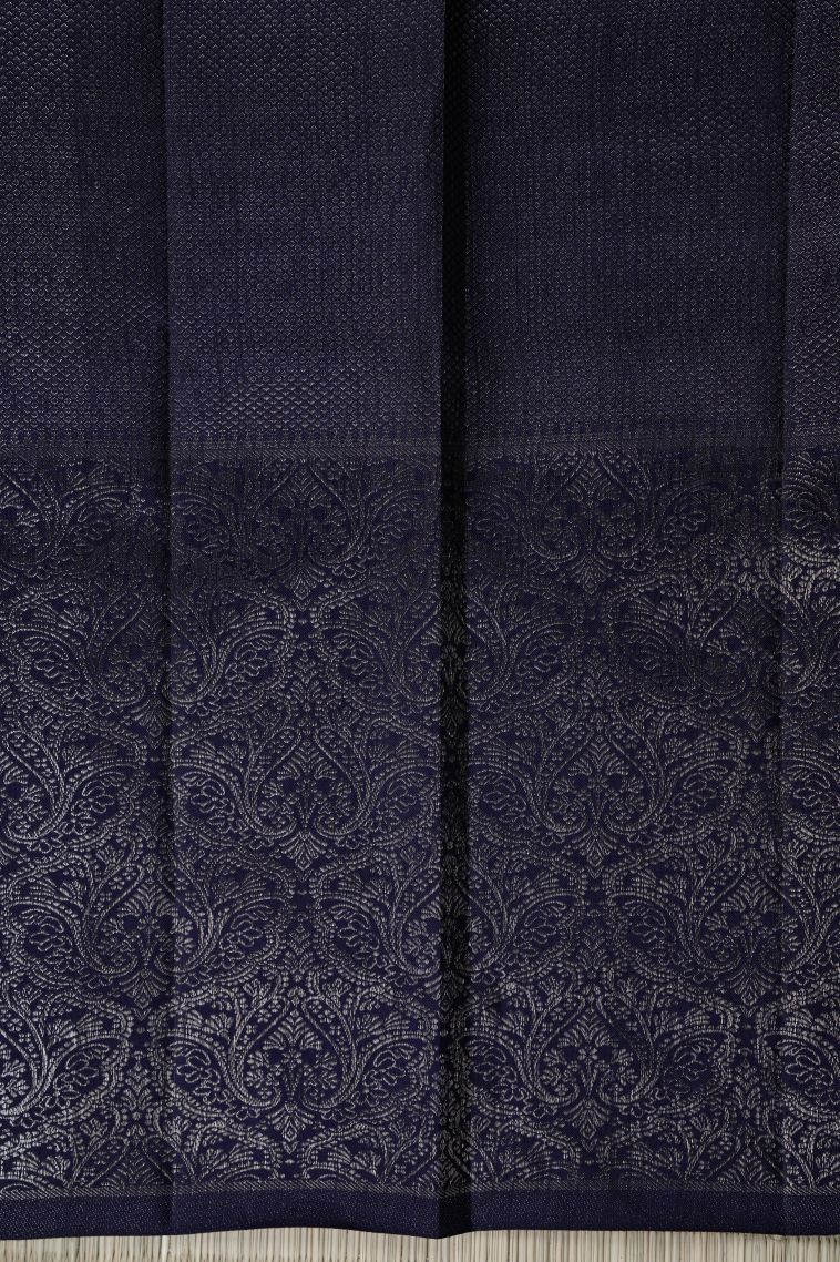 Green Kanchipuram Silk Sarees with Gold Zari Floral Patterns view 3