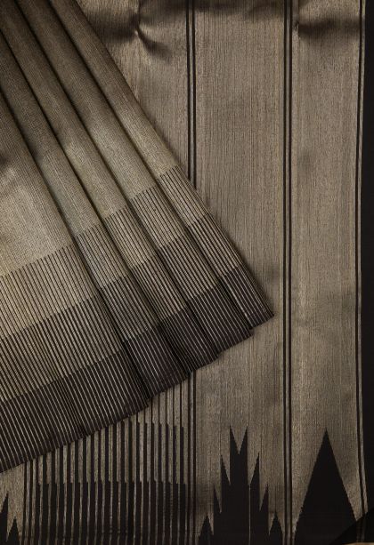 Purple Kanchipuram Silk Sarees with Gold Zari Plain