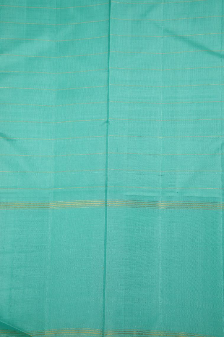 Blue Kanchipuram Silk Sarees with Without Zari Zari Checks view 3