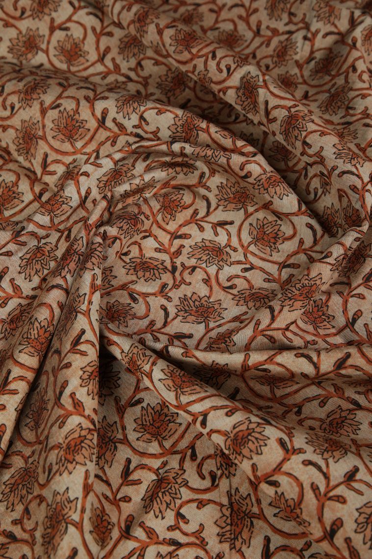 Coconut White Chanderi Cotton Sarees with Without Zari Zari Floral Patterns view 4