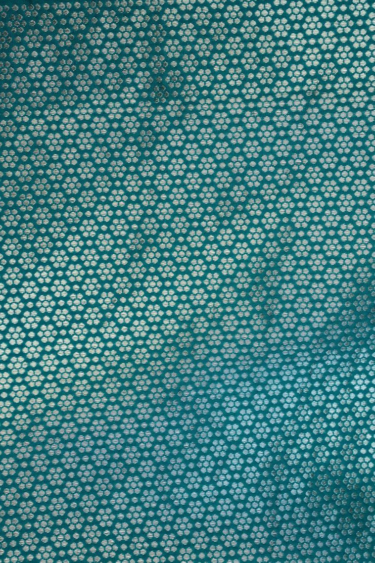 Sapphire Blue Soft Silk Saree with Gold Zari Buttis (small Dots Or Motifs) view 3