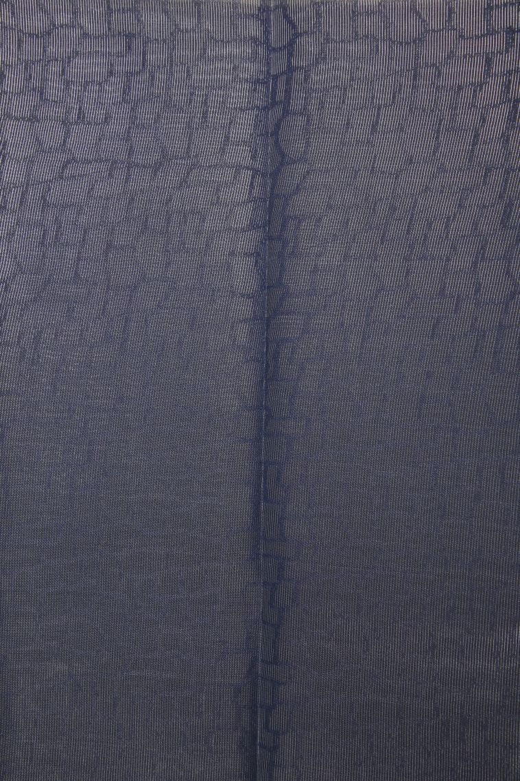 Sky Blue Visiri Madippu Silk Sarees with Silver Zari Geometric Shapes view 3