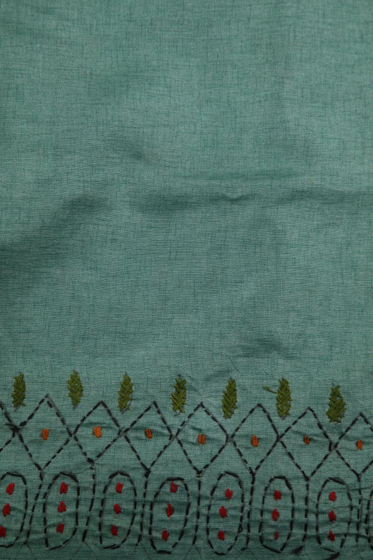 Sapphire Blue Tussar Silk Saree with Without Zari Zari Buttis (small Dots Or Motifs) view 3