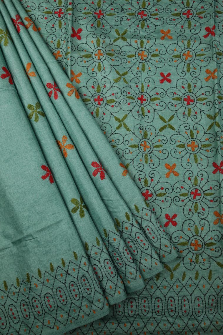 Sapphire Blue Tussar Silk Saree with Without Zari Zari Buttis (small Dots Or Motifs) view 1