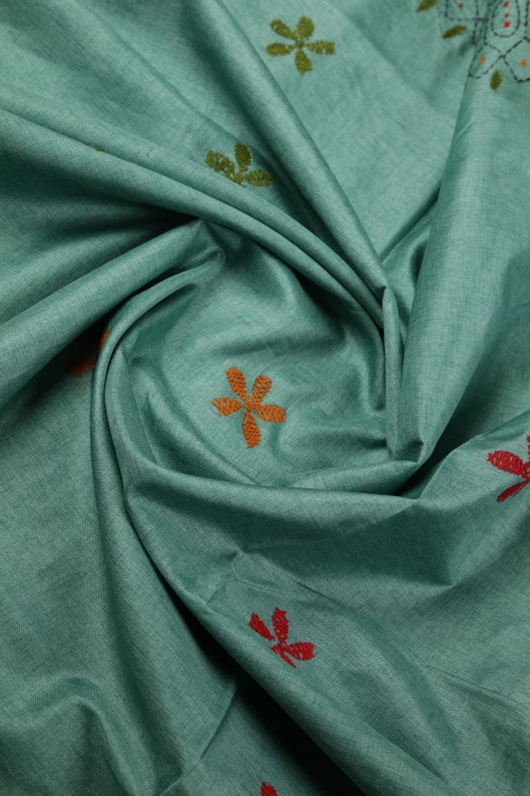 Sapphire Blue Tussar Silk Saree with Without Zari Zari Buttis (small Dots Or Motifs) view 4