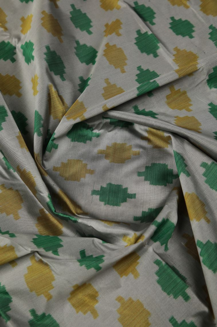 Gray Black Soft Silk Sarees with Without Zari Zari Geometric Shapes view 4