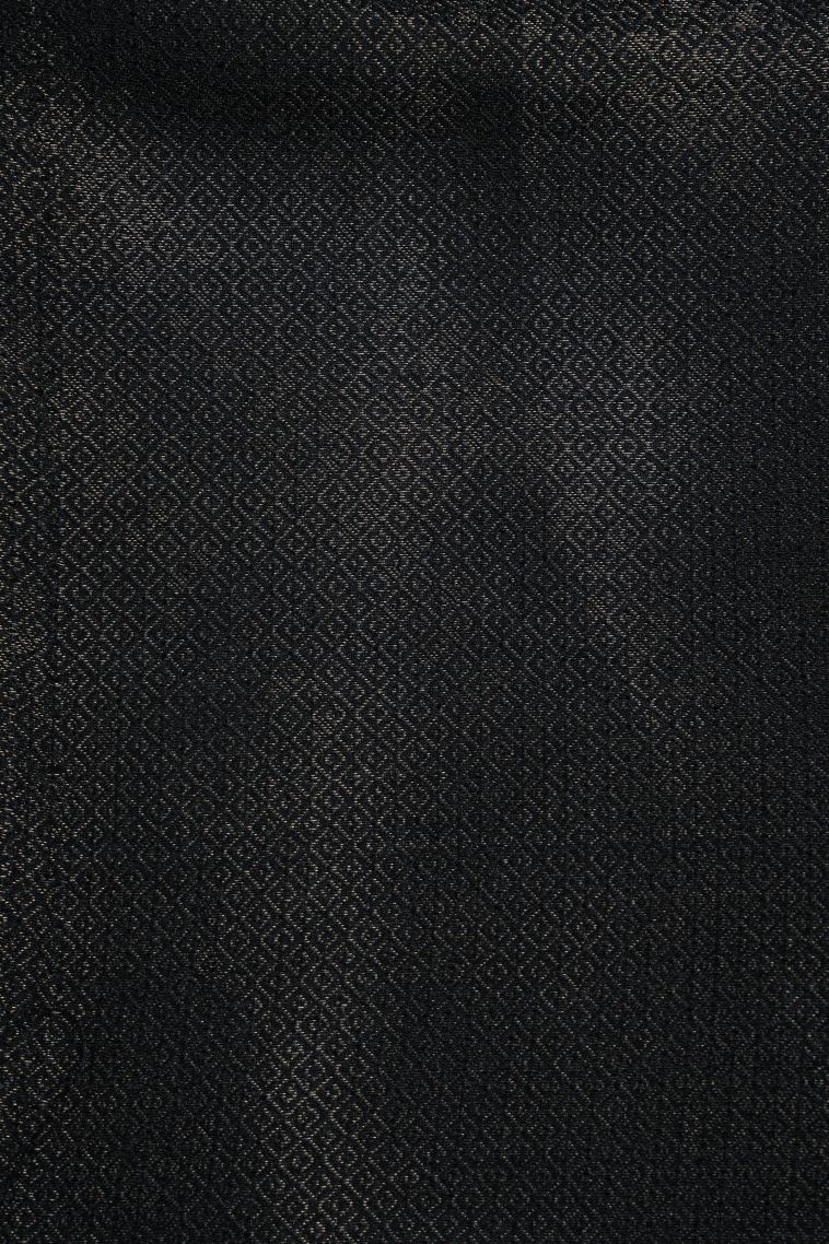 Asphalt Black Art Silk with Bronze Zari Floral Patterns view 3