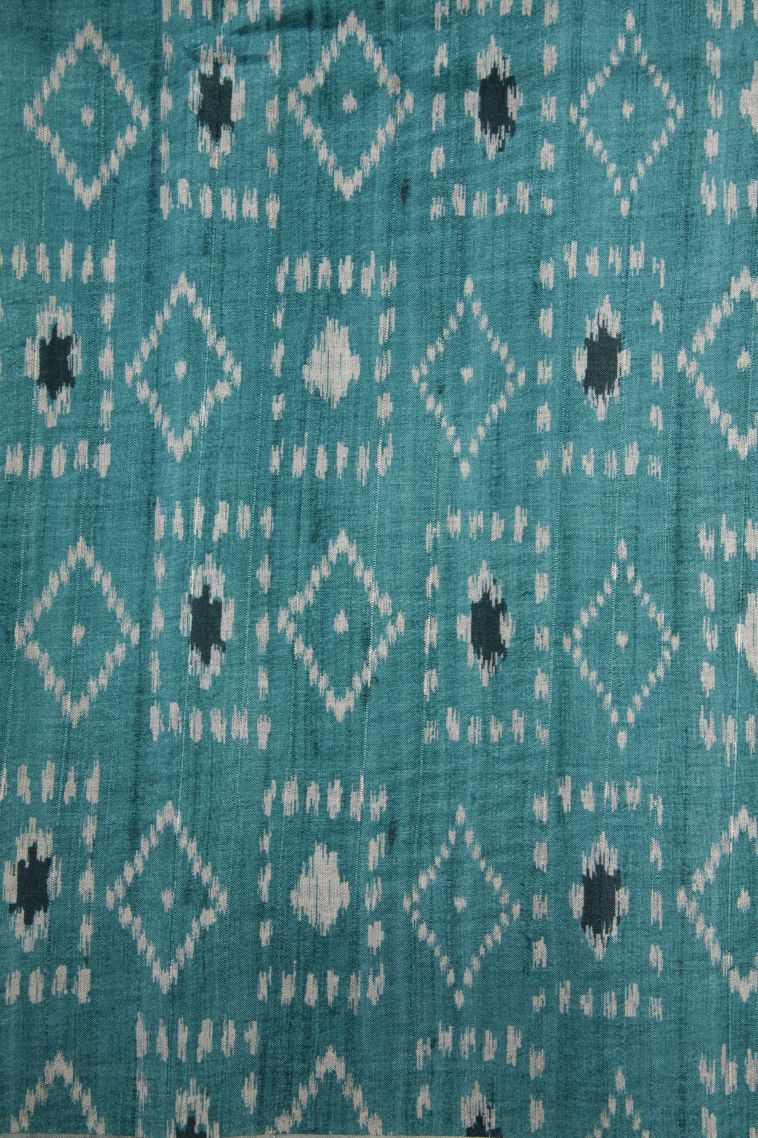 Sky Blue Tussar Saree with Without Zari Zari Buttis (small Dots Or Motifs) view 3
