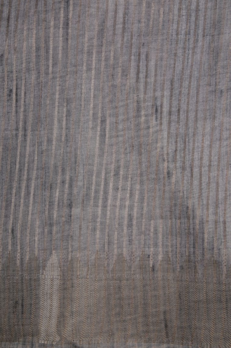 Tortilla Brown Tussar Saree with Without Zari Zari Floral Patterns view 3