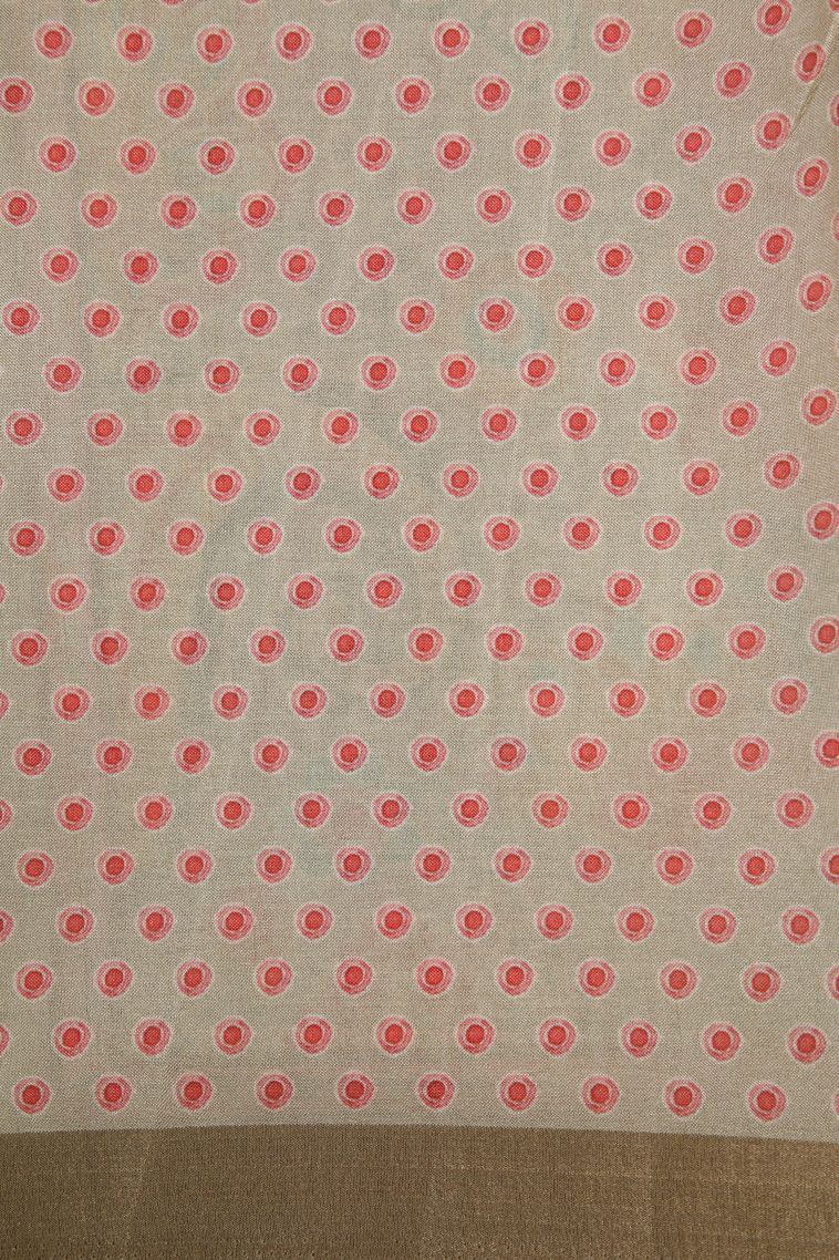 Linen White Tussar Saree with Without Zari Zari Plain view 3