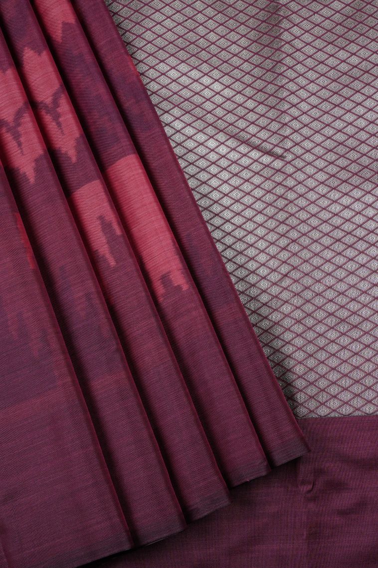 Bosenberry Purple Soft Silk Sarees with Without Zari Zari Floral Patterns view 1