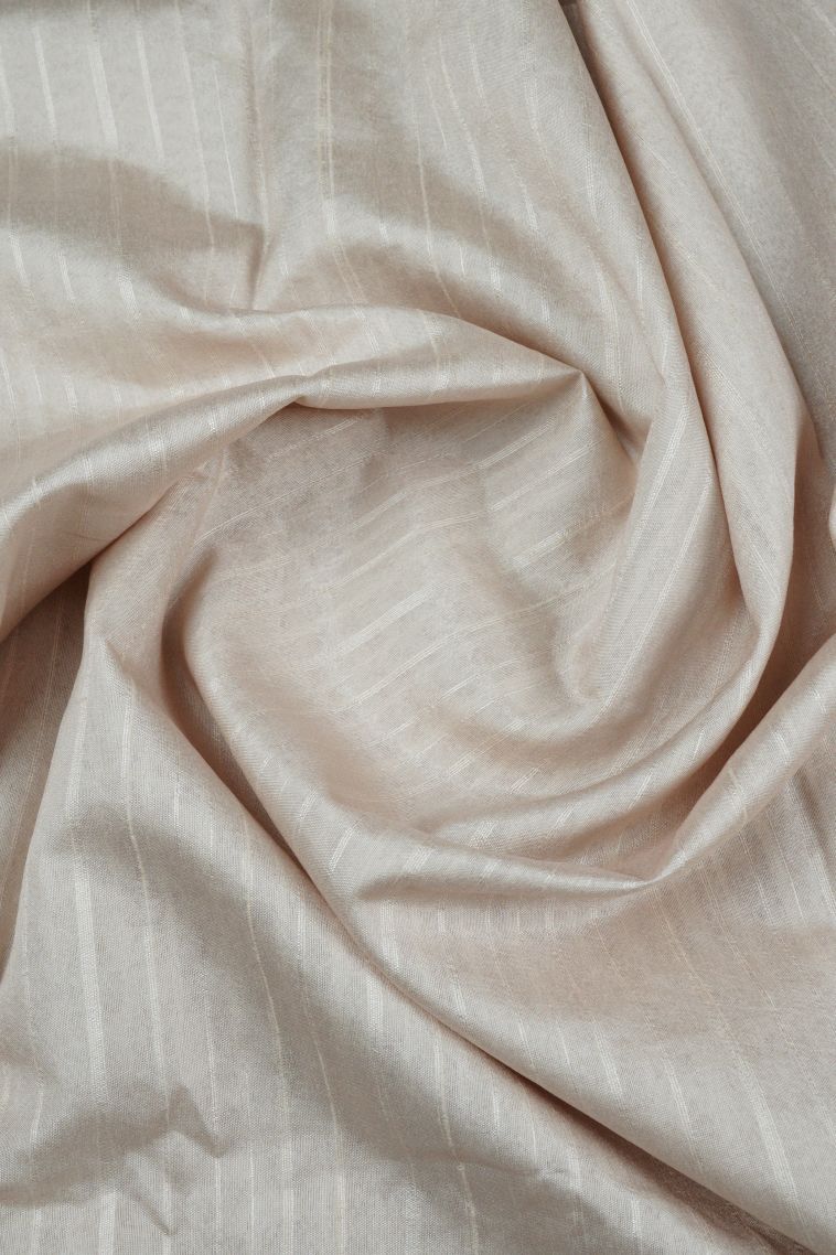 Chiffon White Tussar Silk Saree with Without Zari Zari Plain view 4