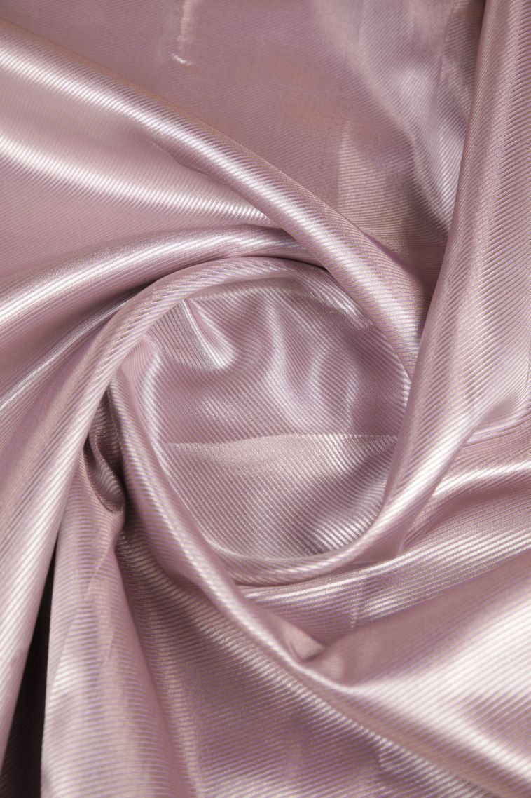 Blush Pink Tissue Silk Sarees with Silver Zari Peacock Motifs view 4