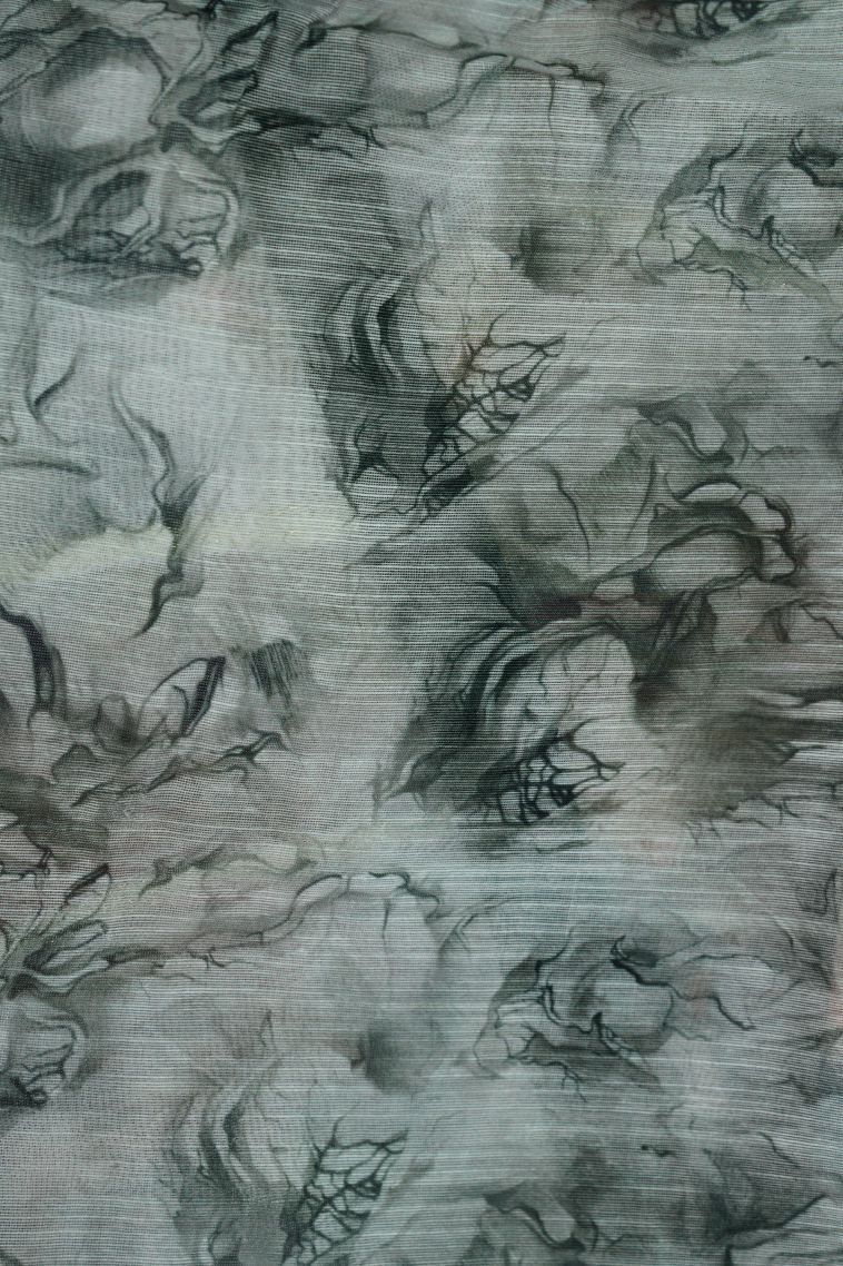 Pine Green Art Silk with Without Zari Zari Floral Patterns view 3