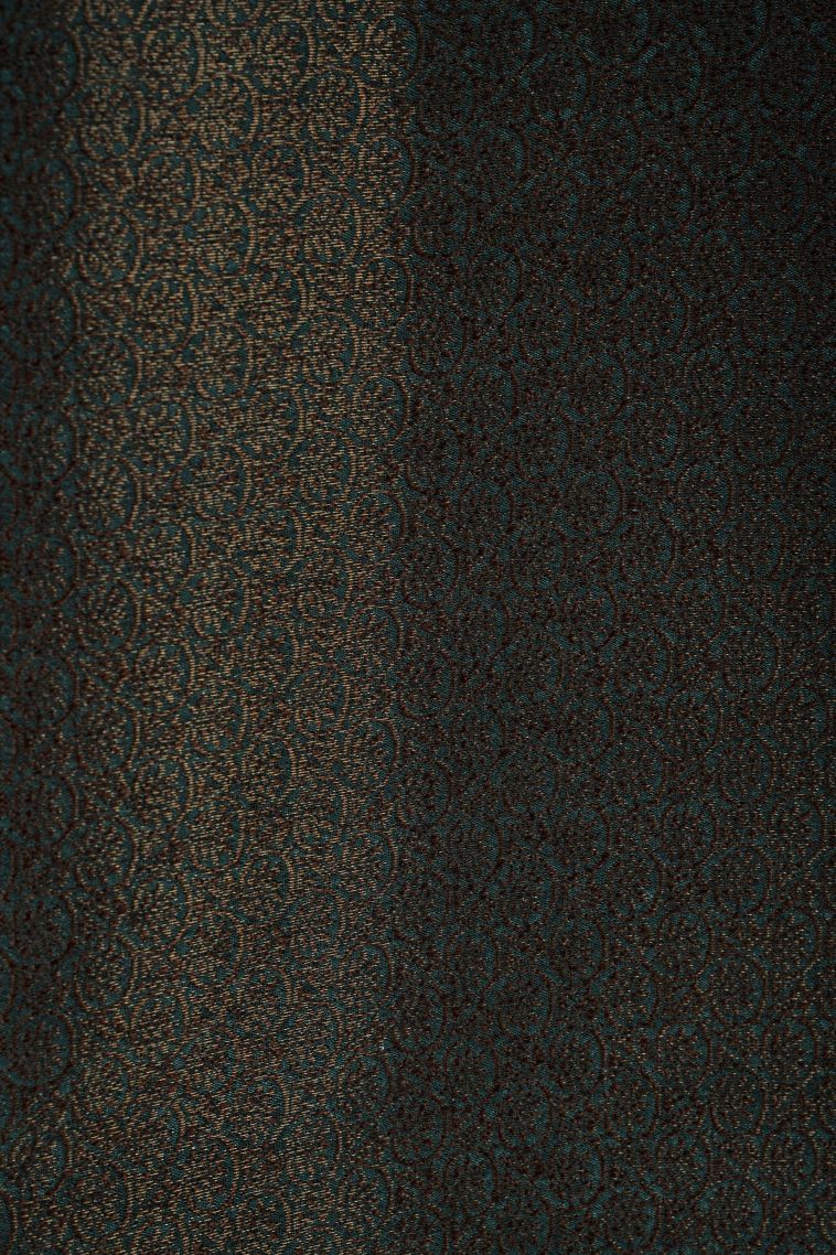 Sage Green Art Silk with Bronze Zari Floral Patterns view 3