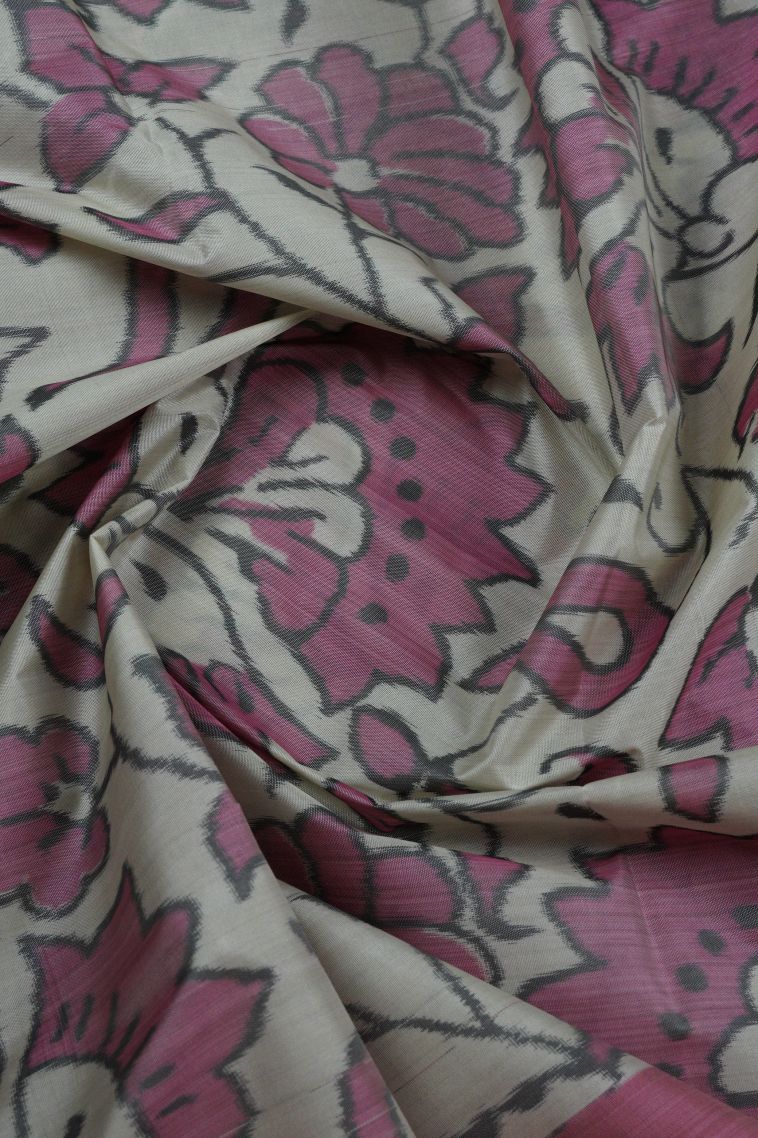 Chiffon White Soft Silk Sarees with Without Zari Zari Floral Patterns view 4