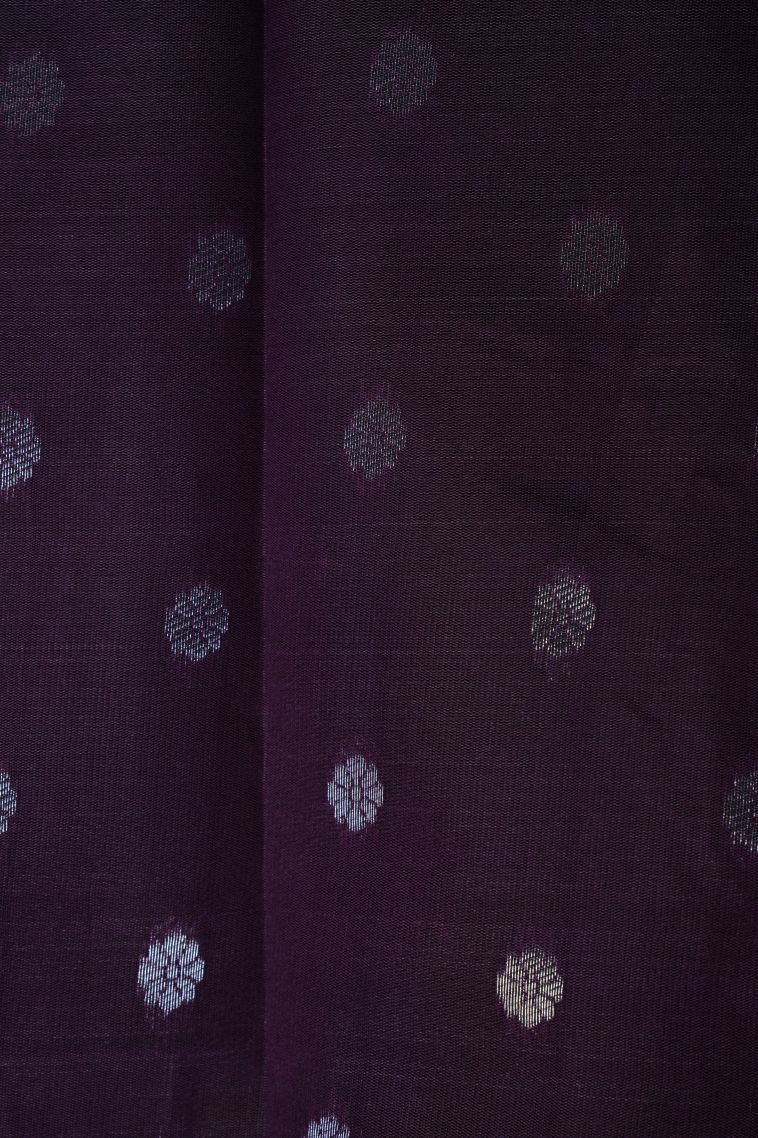 Parakeet Green Visiri Madippu Silk Sarees with Silver Zari Buttis (small Dots Or Motifs) view 3