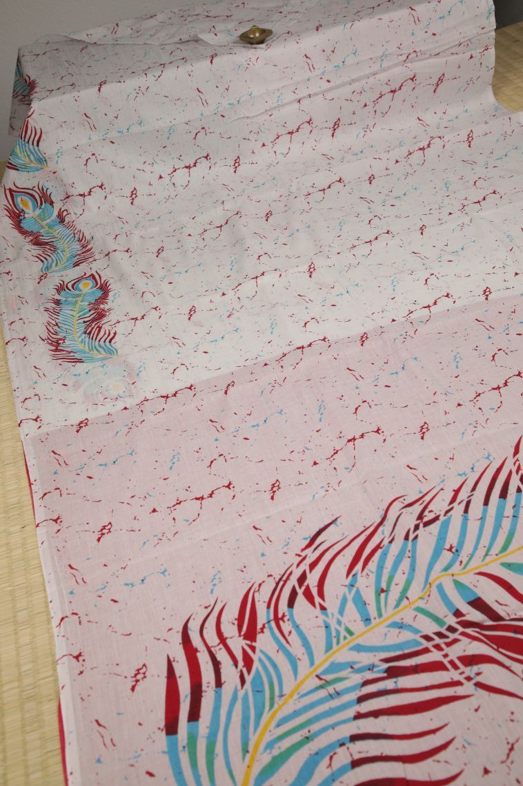 Cotton White Cotton Sarees with Without Zari Zari Floral Patterns view 2