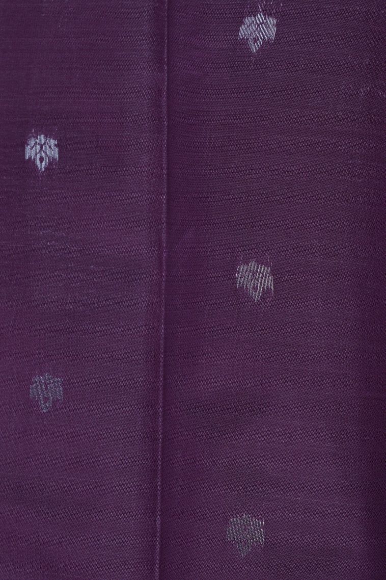 Arctic Blue Visiri Madippu Silk Sarees with Silver Zari Floral Patterns view 3