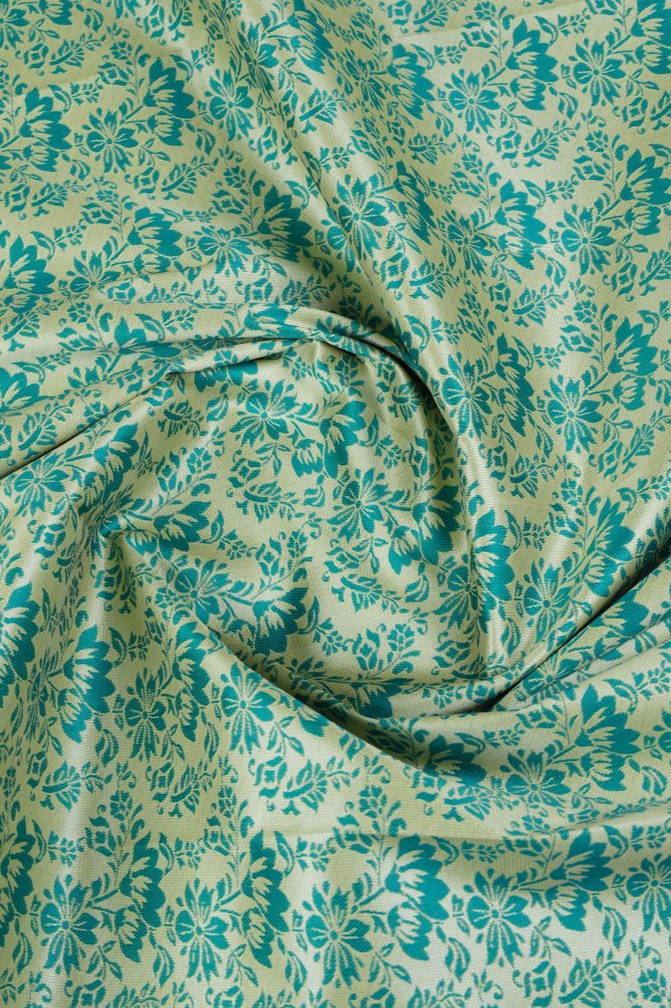 Lemon Yellow Visiri Madippu Silk Sarees with Silver Zari Floral Patterns view 4