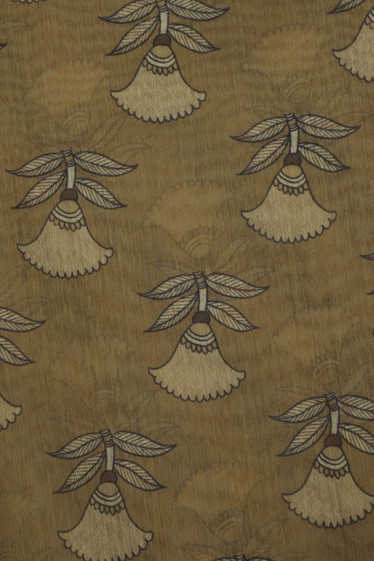 Fawn Yellow Tussar Saree with Without Zari Zari Animal And Bird Motifs view 3