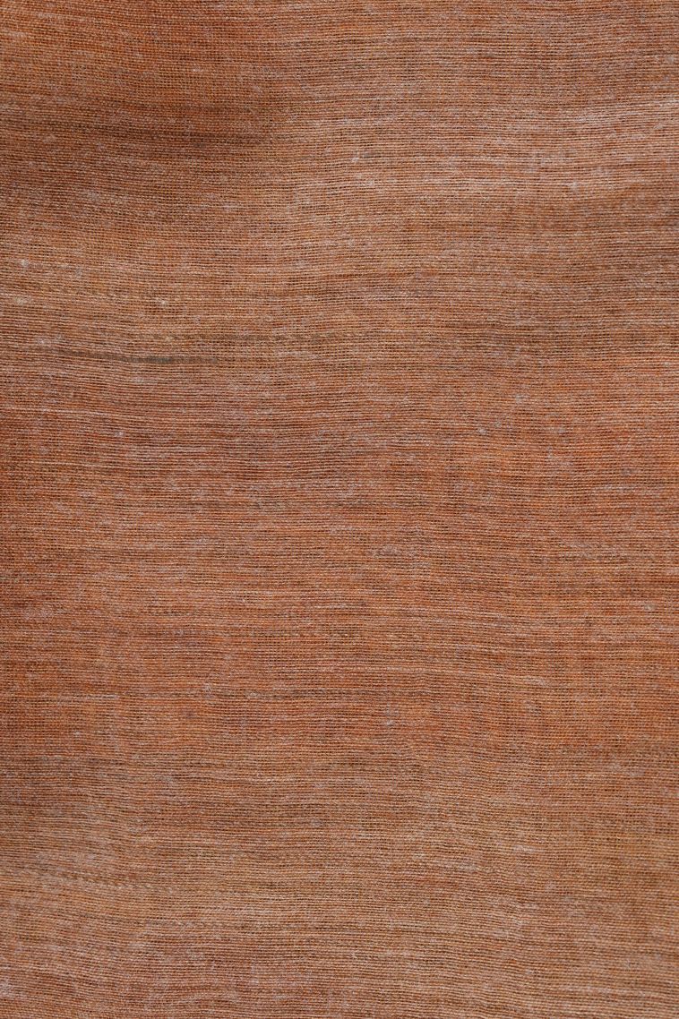 Sandstone Orange Chanderi Cotton Sarees with Without Zari Zari Floral Patterns view 3