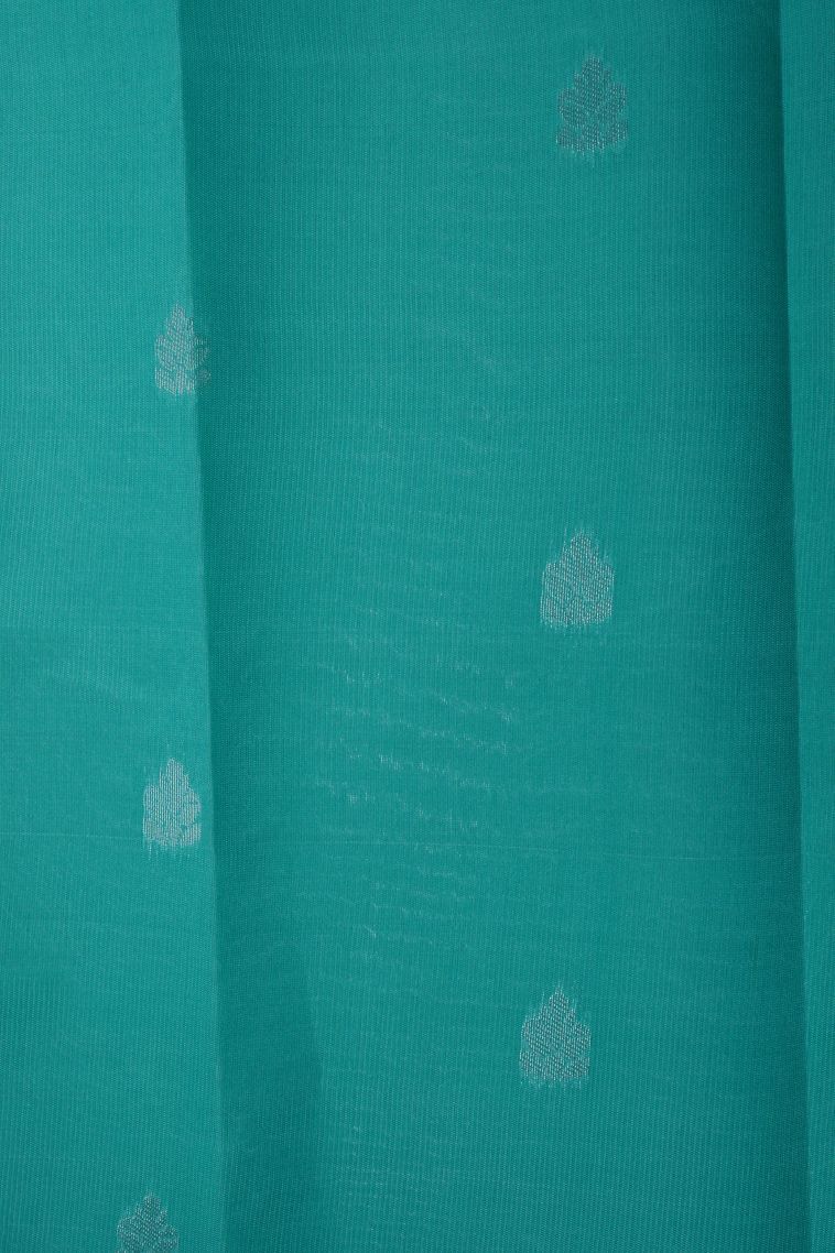 Indigo Blue Visiri Madippu Silk Sarees with Silver Zari Floral Patterns view 3