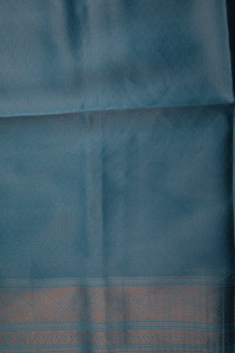 Peach Pink Apoorva Silk Sarees with Copper Zari Geometric Shapes view 3