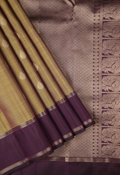 Rich Gold Kanchipuram Silk Sarees with Gold Zari Stripes