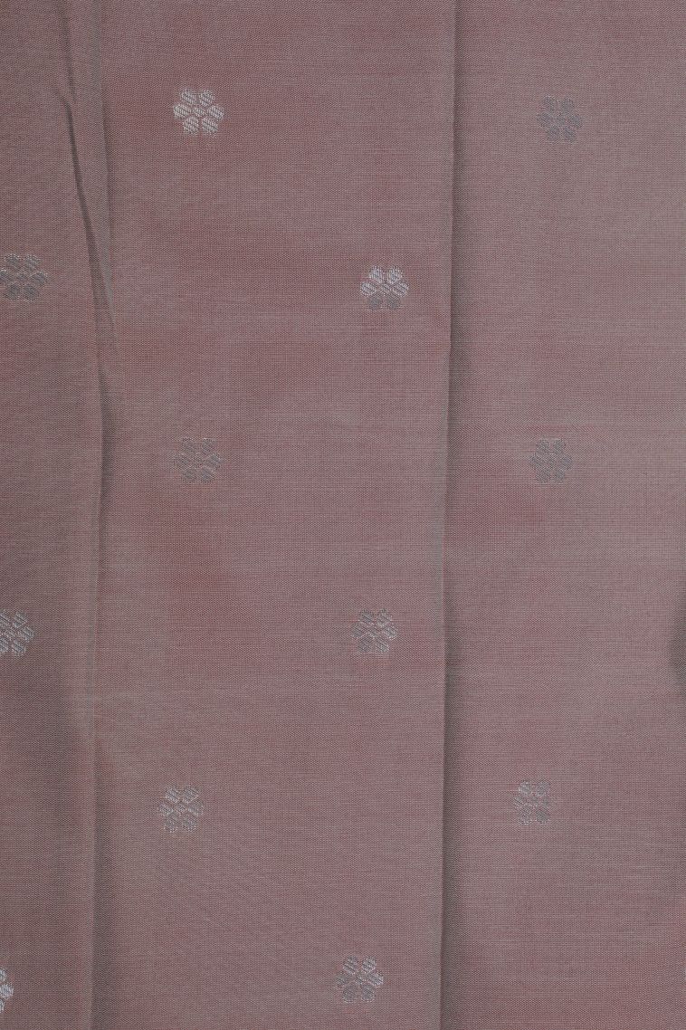 Cerulean Blue Visiri Madippu Silk Sarees with Gold And Silver Zari Buttis (small Dots Or Motifs) view 3