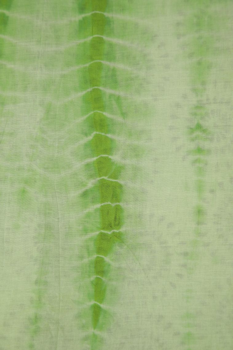 Lime Green Cotton Sarees with Without Zari Zari Buttis (small Dots Or Motifs) view 3