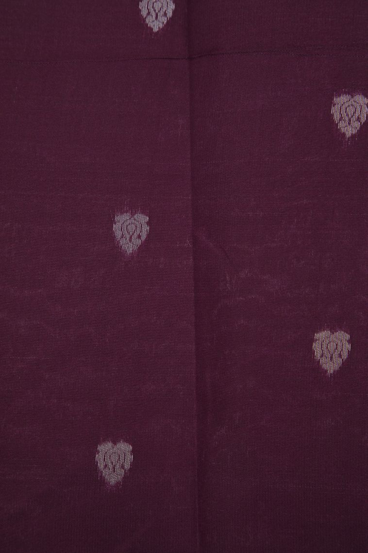 Iris Purple Visiri Madippu Silk Sarees with Silver Zari Floral Patterns view 3