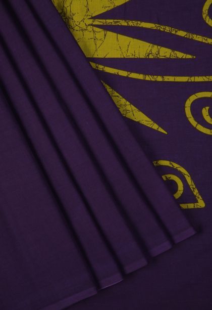 Indigo Blue Cotton Sarees with Without Zari Zari Geometric Shapes