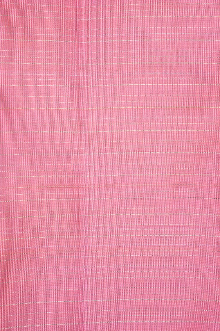 Gray Black Kanchipuram Silk Sarees with Gold Zari Checks view 3