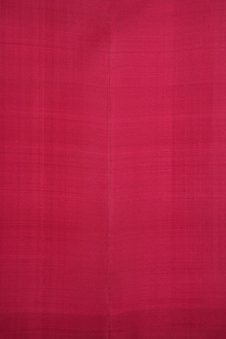 Punch Pink Kanchipuram Silk Sarees with Gold Zari Floral Patterns view 3