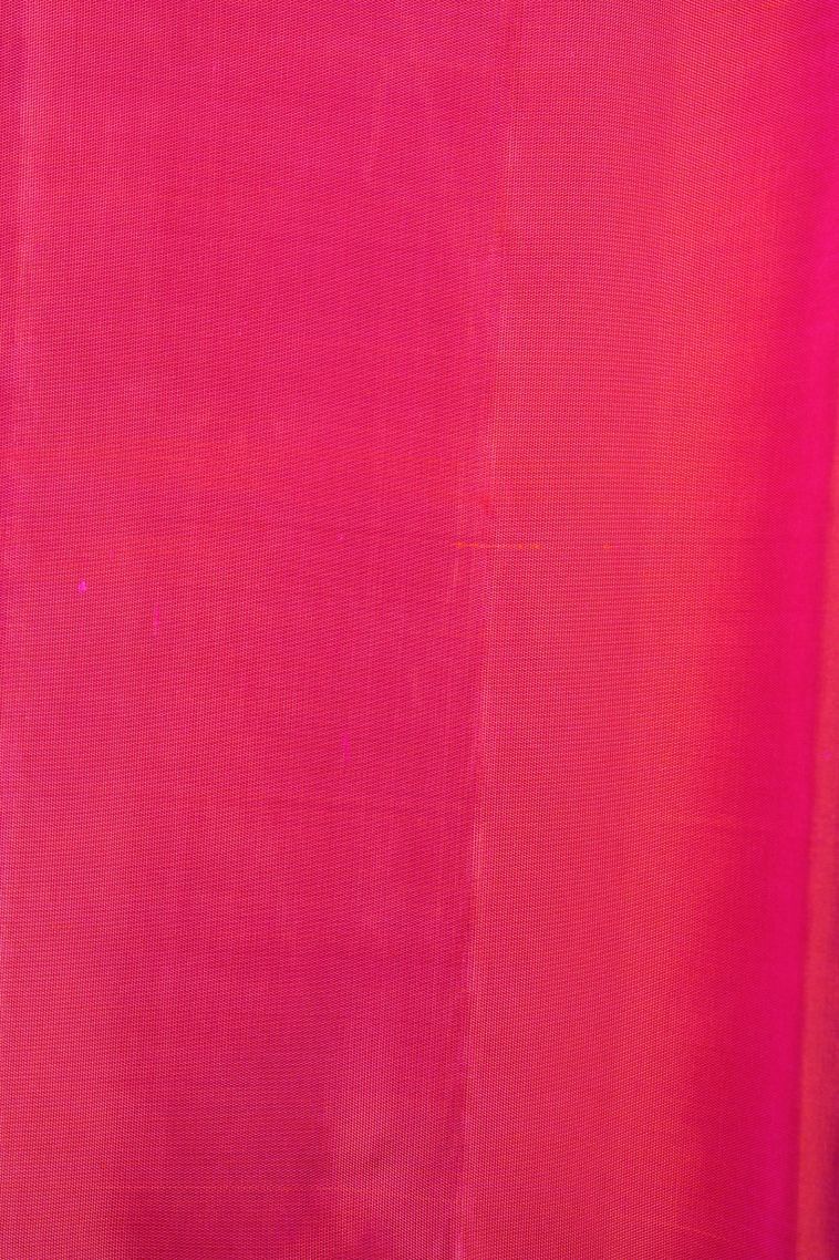 Basil Green Kanchipuram Silk Sarees with Gold Zari Stripes view 3