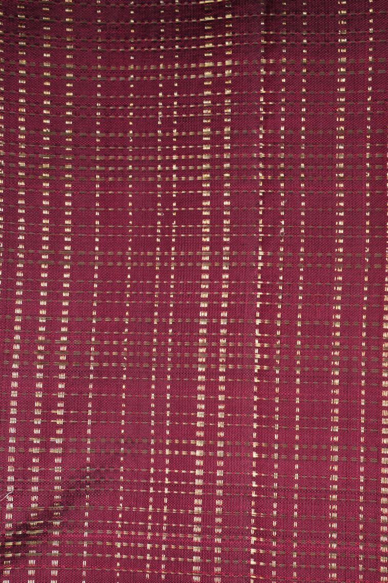 Apple Red Kanchipuram Silk Sarees with Gold Zari Checks view 3