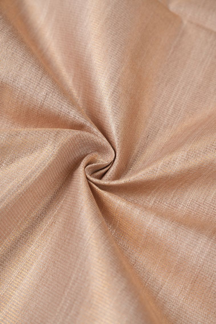 Coconut White Tussar Saree with Without Zari Zari Plain view 4