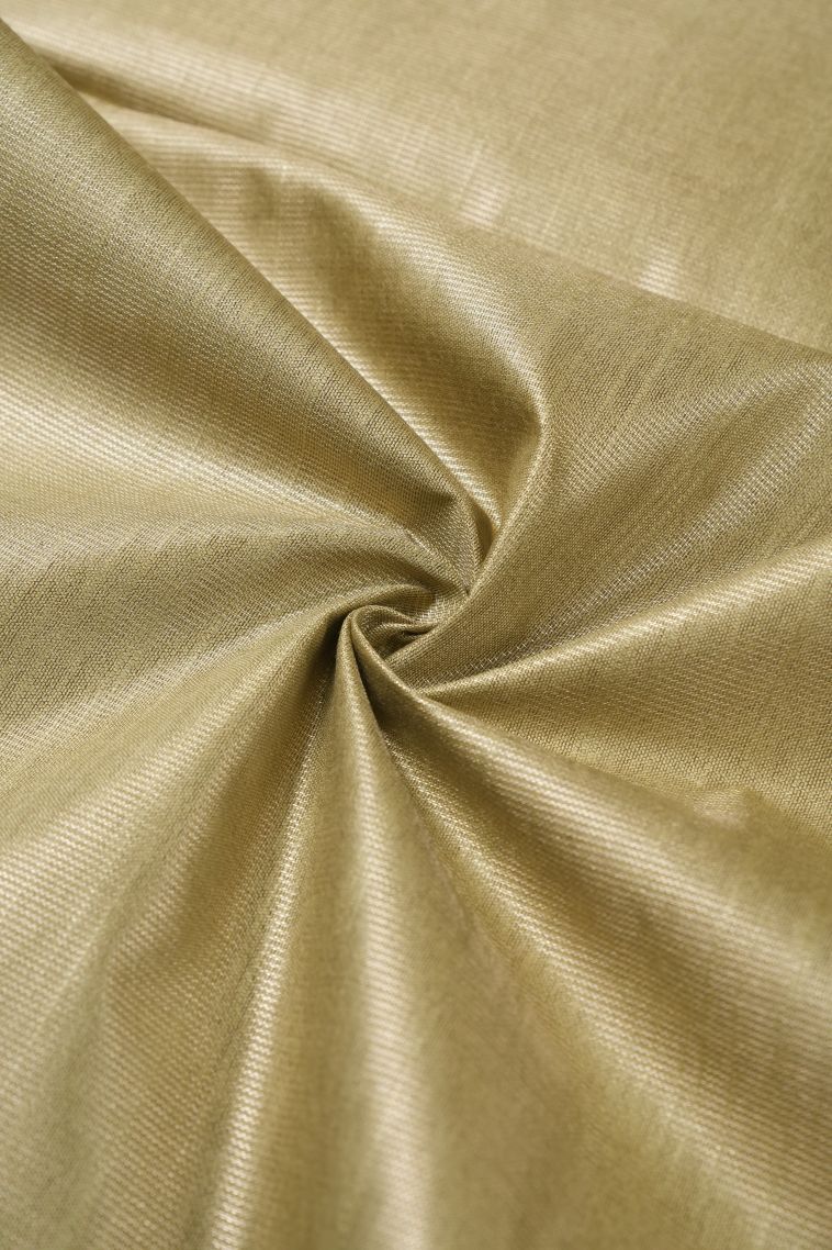 Olive Green Tussar Saree with Without Zari Zari Plain view 4