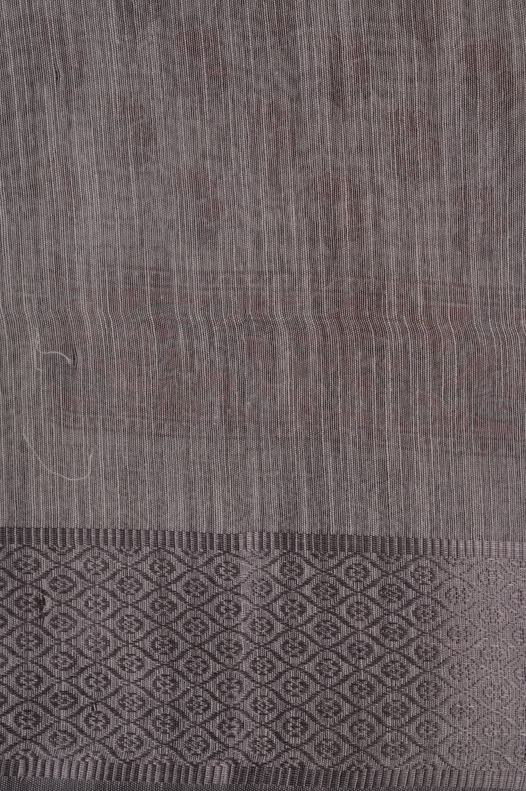 Peanut Brown Chanderi Cotton Sarees with Without Zari Zari Floral Patterns view 3