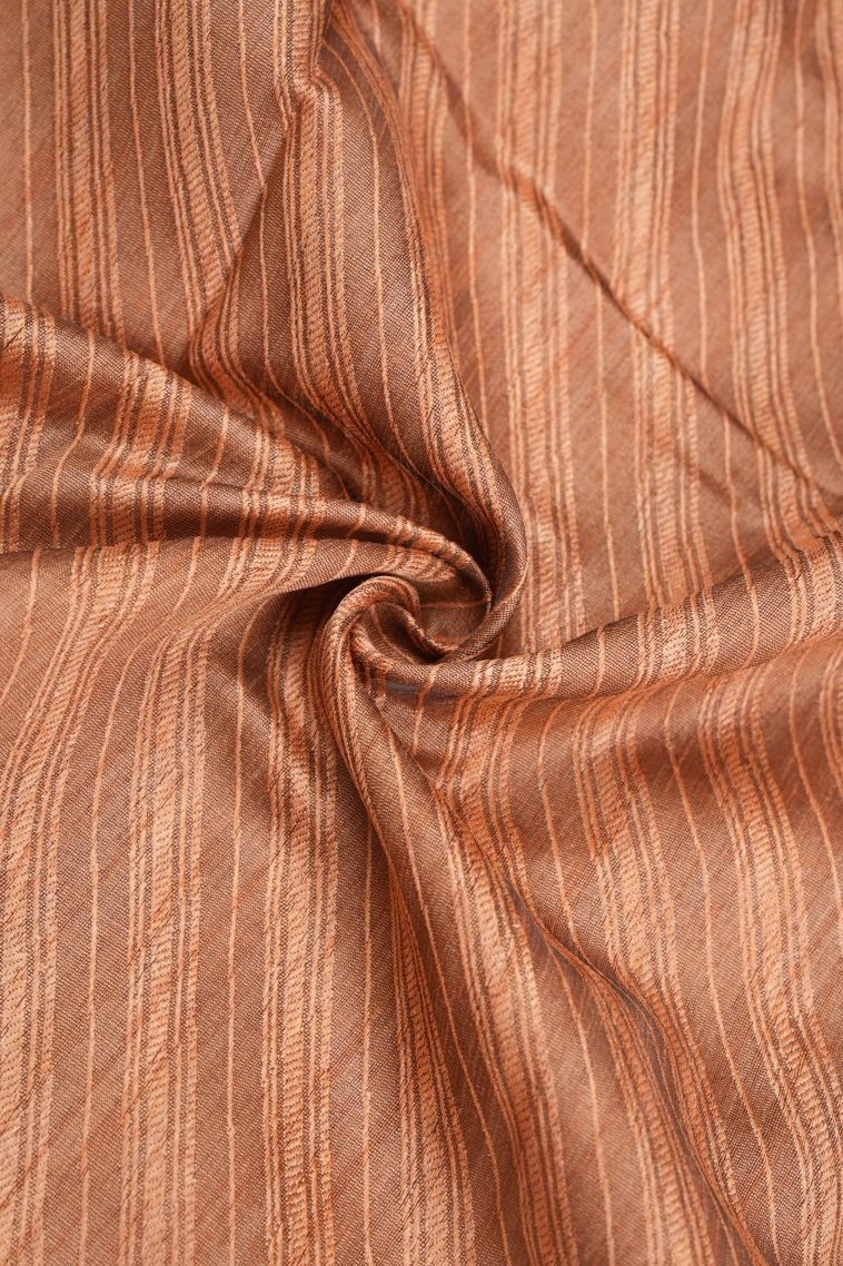 Mauve Tussar Saree with Without Zari Zari Stripes view 4