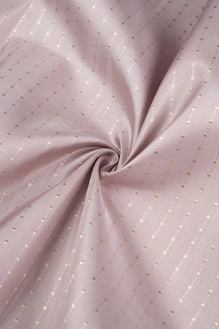 Lemonade Pink Kanchipuram Silk Sarees with Gold Zari Stripes view 4