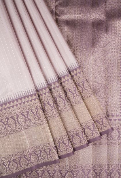 Lemonade Pink Kanchipuram Silk Sarees with Gold Zari Stripes