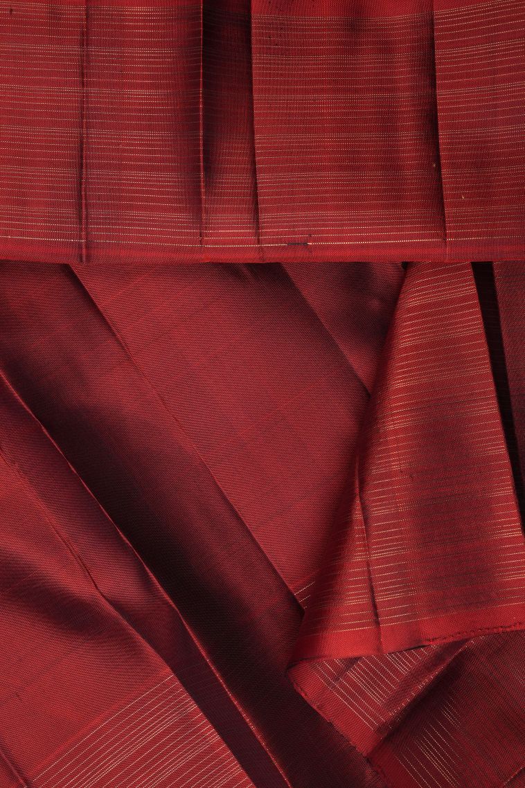 Basil Green Kanchipuram Silk Sarees with Gold Zari Buttis (small Dots Or Motifs) view 3