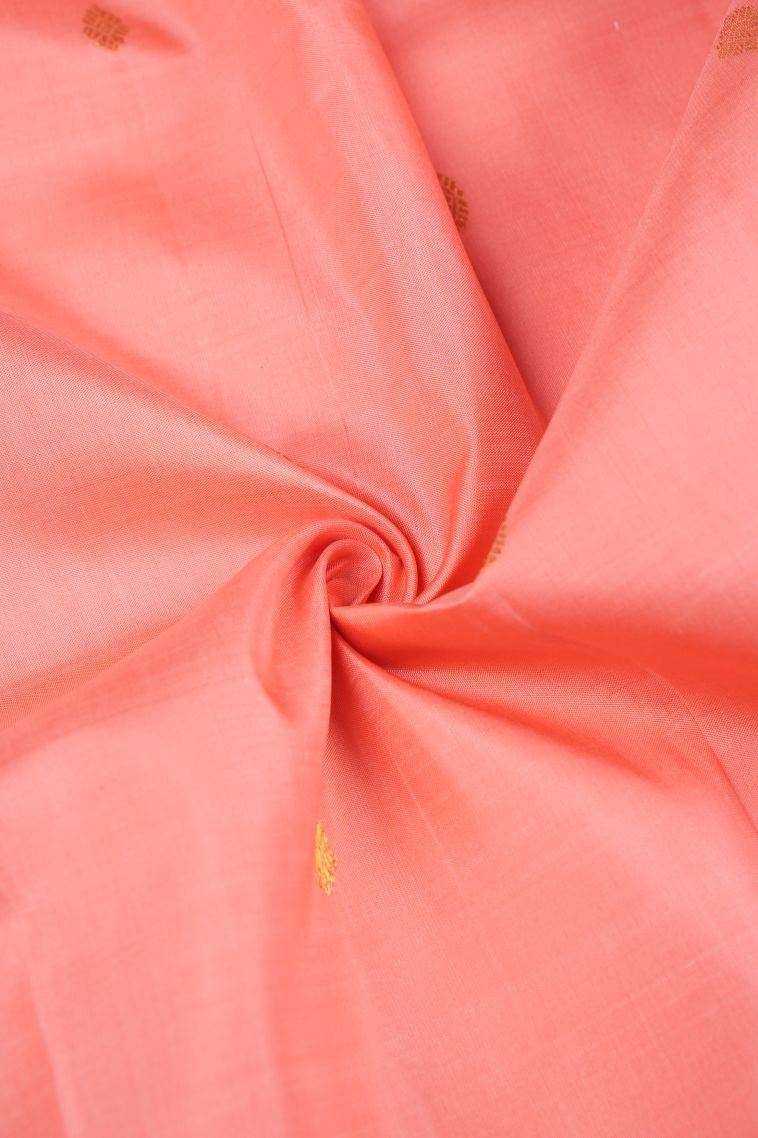 Mauve Kanchipuram Silk Sarees with Gold Zari Buttis (small Dots Or Motifs) view 4