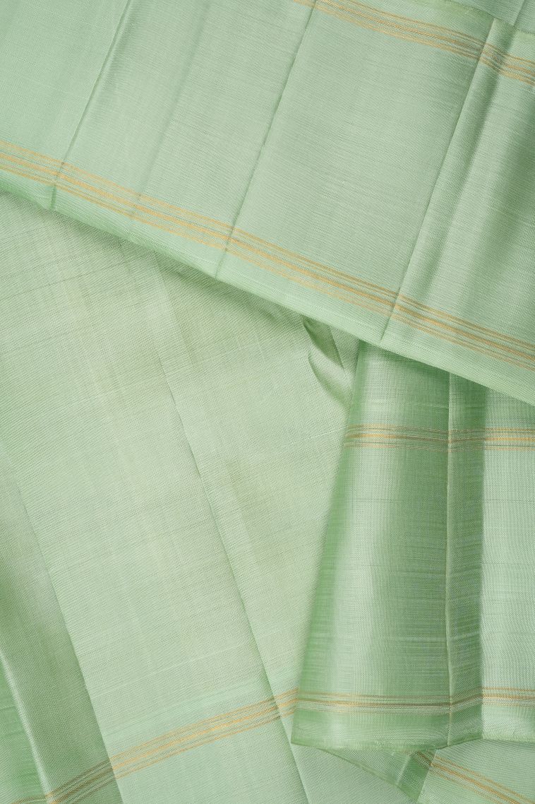 Gold Kanchipuram Silk Sarees with Without Zari Zari Checks view 3