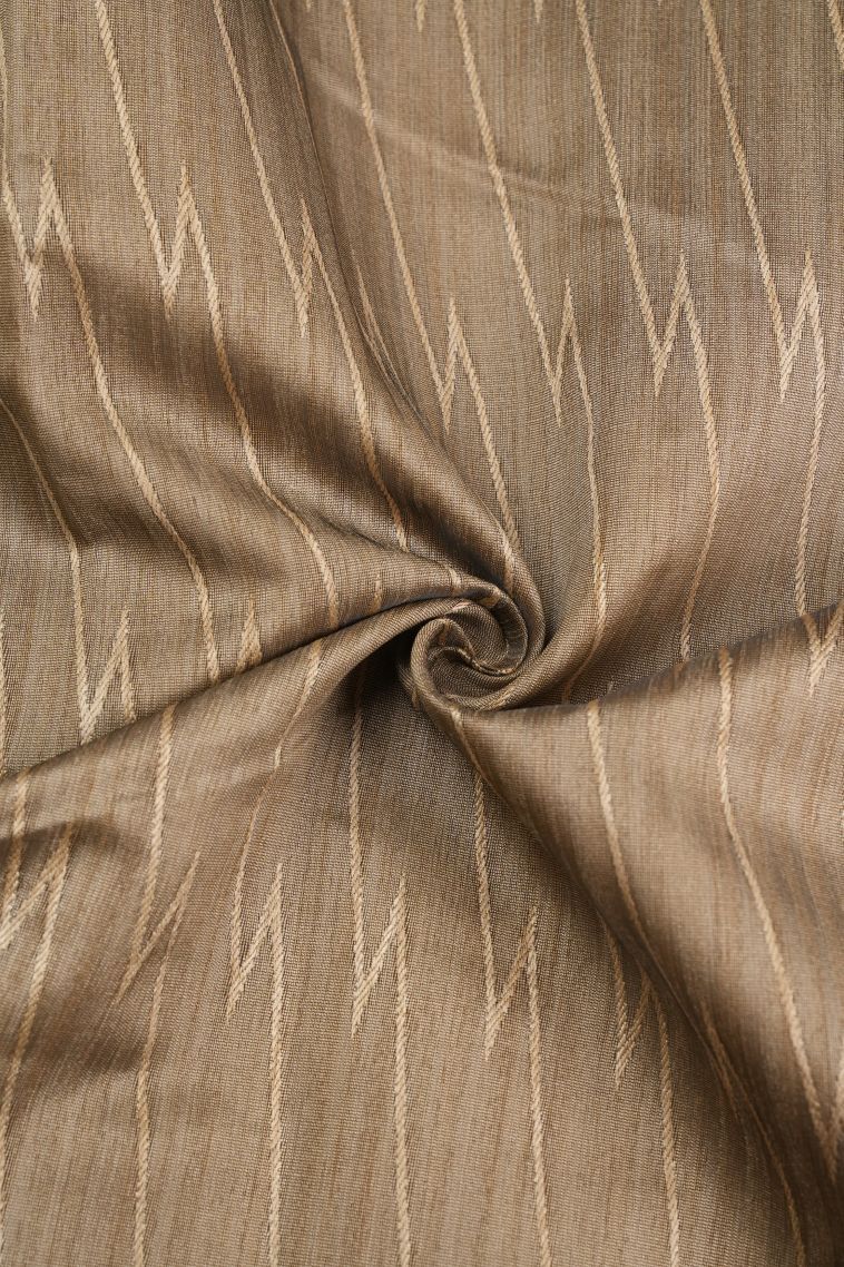 Tortilla Brown Tussar Saree with Without Zari Zari Stripes view 4
