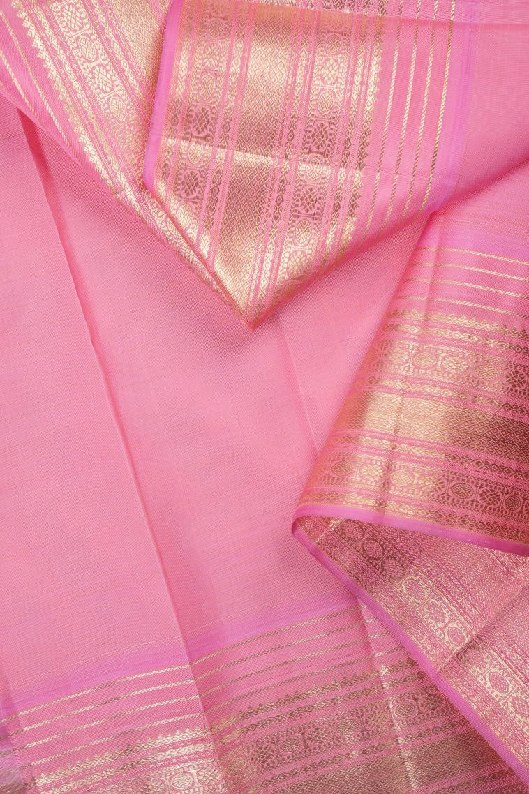 Bottle Green Kanchipuram Silk Sarees with Gold Zari Buttis (small Dots Or Motifs) view 3