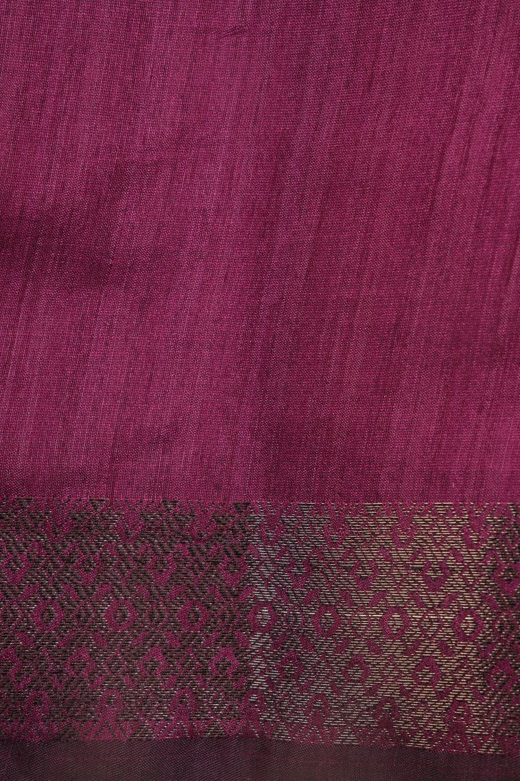 Peach Pink Tussar Saree with Without Zari Zari Stripes view 3