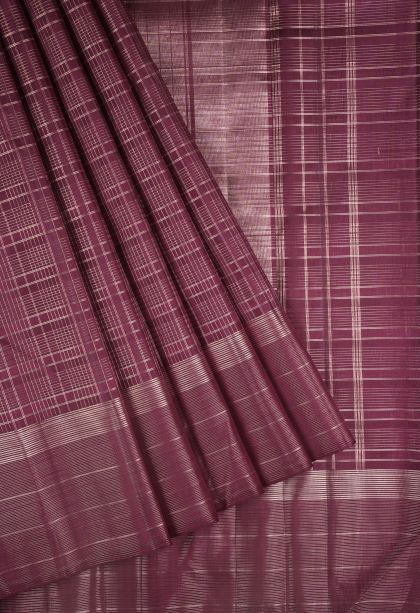 Bindi Red Kanchipuram Silk Sarees with Gold Zari Checks